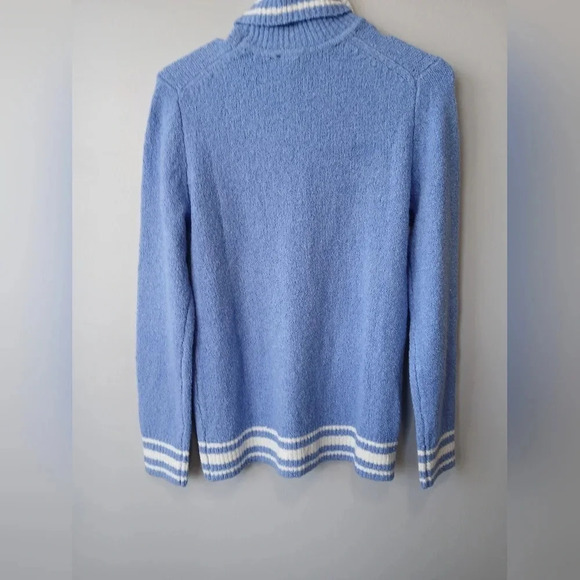 Talbot women's XS scoopneck sweater blue white very soft - Picture 4 of 6